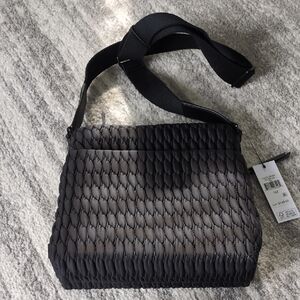 DKNYC Black Textured Shoulder Bag